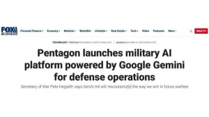 ورود رسمی هوش مصنوعی به اتاق جنگ آمریکا | استفاده نظامی از GenAI.mil با مدلهای Gemini